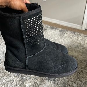 Black UGGs with Rhinestones